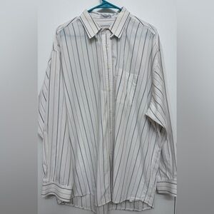 Vintage Pierre Balmain 17.5 34 Striped Dress Shirt Made In Canada XL